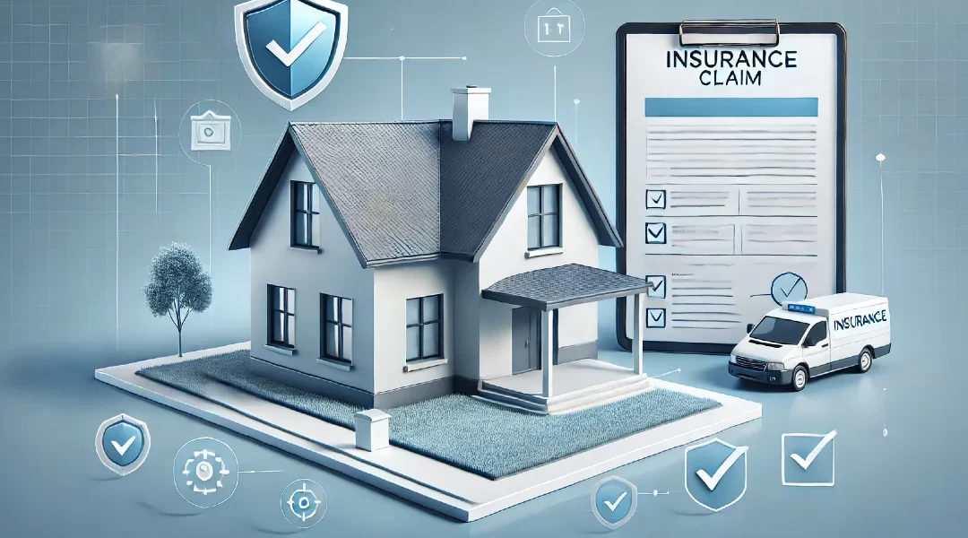 Illustration representing roof insurance claims and home coverage